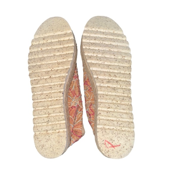 TONI PONS Embroidered Floral Espadrille Sneakers Beige Pink EU Size 39 US Size 8 - Picture 12 of 15